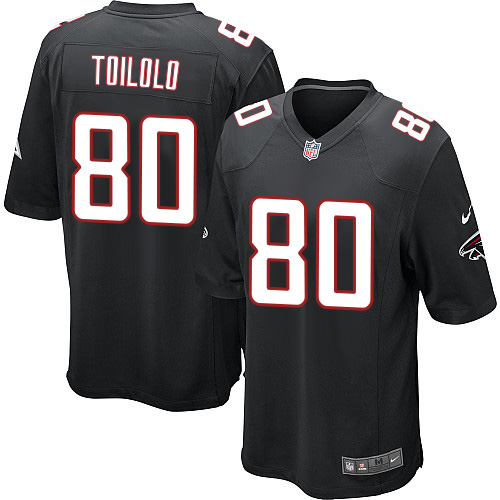 Youth Elite Levine Toilolo Nike Jersey Black Alternate - #80 NFL Atlanta Falcons